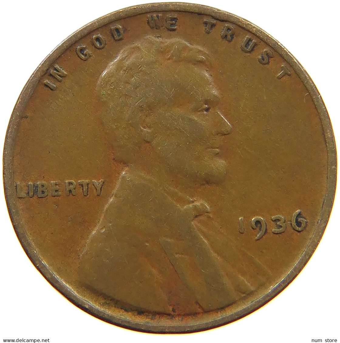 UNITED STATES OF AMERICA CENT 1936 LINCOLN WHEAT #a014 0073 - 1909-1958: Lincoln, Wheat Ears Reverse