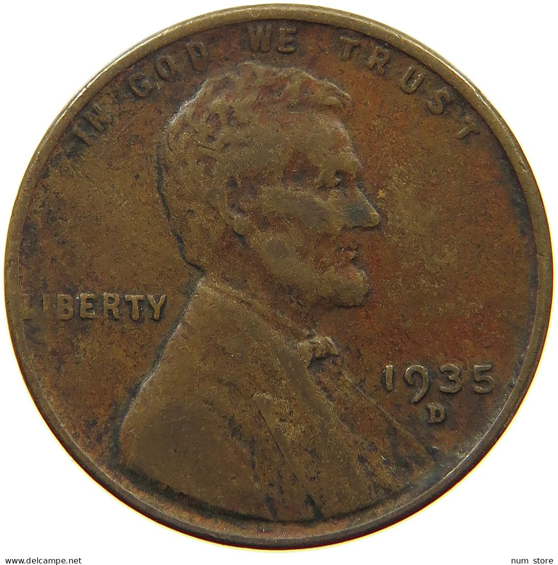 UNITED STATES OF AMERICA CENT 1935 D LINCOLN WHEAT #s063 0803 - 1909-1958: Lincoln, Wheat Ears Reverse