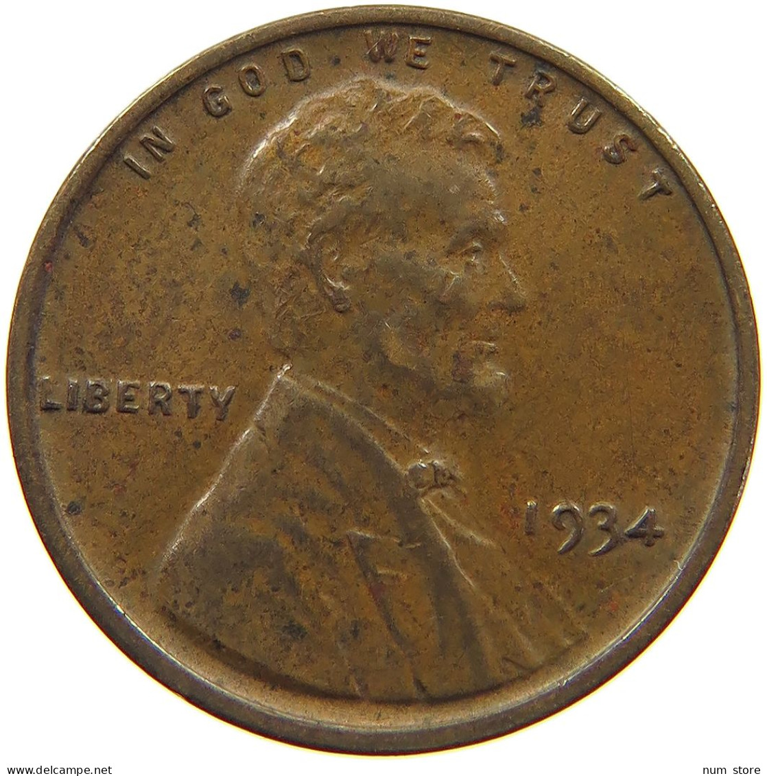 UNITED STATES OF AMERICA CENT 1934 LINCOLN WHEAT #c083 0517 - 1909-1958: Lincoln, Wheat Ears Reverse