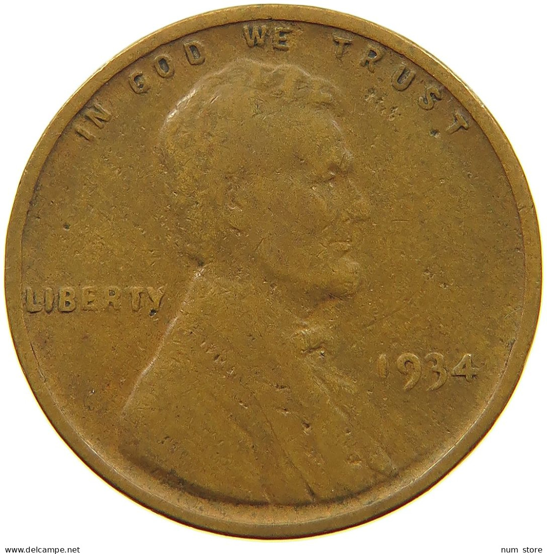 UNITED STATES OF AMERICA CENT 1934 LINCOLN WHEAT #s063 0749 - 1909-1958: Lincoln, Wheat Ears Reverse