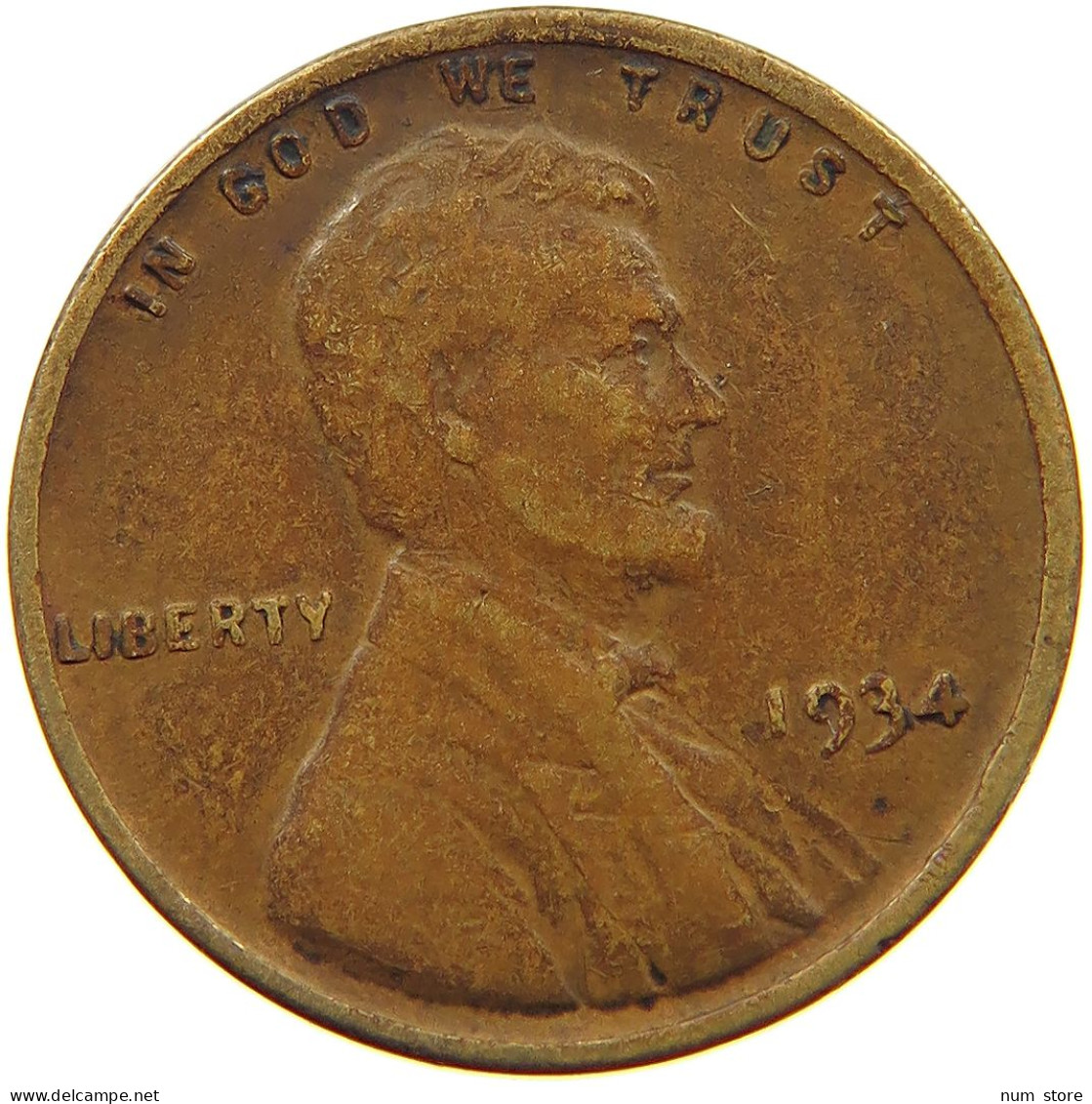 UNITED STATES OF AMERICA CENT 1934 LINCOLN WHEAT #a014 0101 - 1909-1958: Lincoln, Wheat Ears Reverse