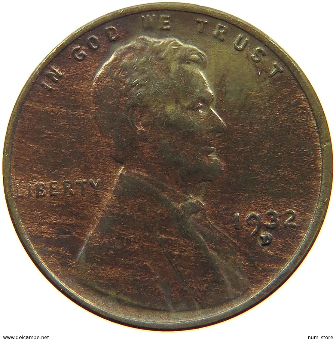 UNITED STATES OF AMERICA CENT 1932 D Lincoln Wheat #s063 0641 - 1909-1958: Lincoln, Wheat Ears Reverse