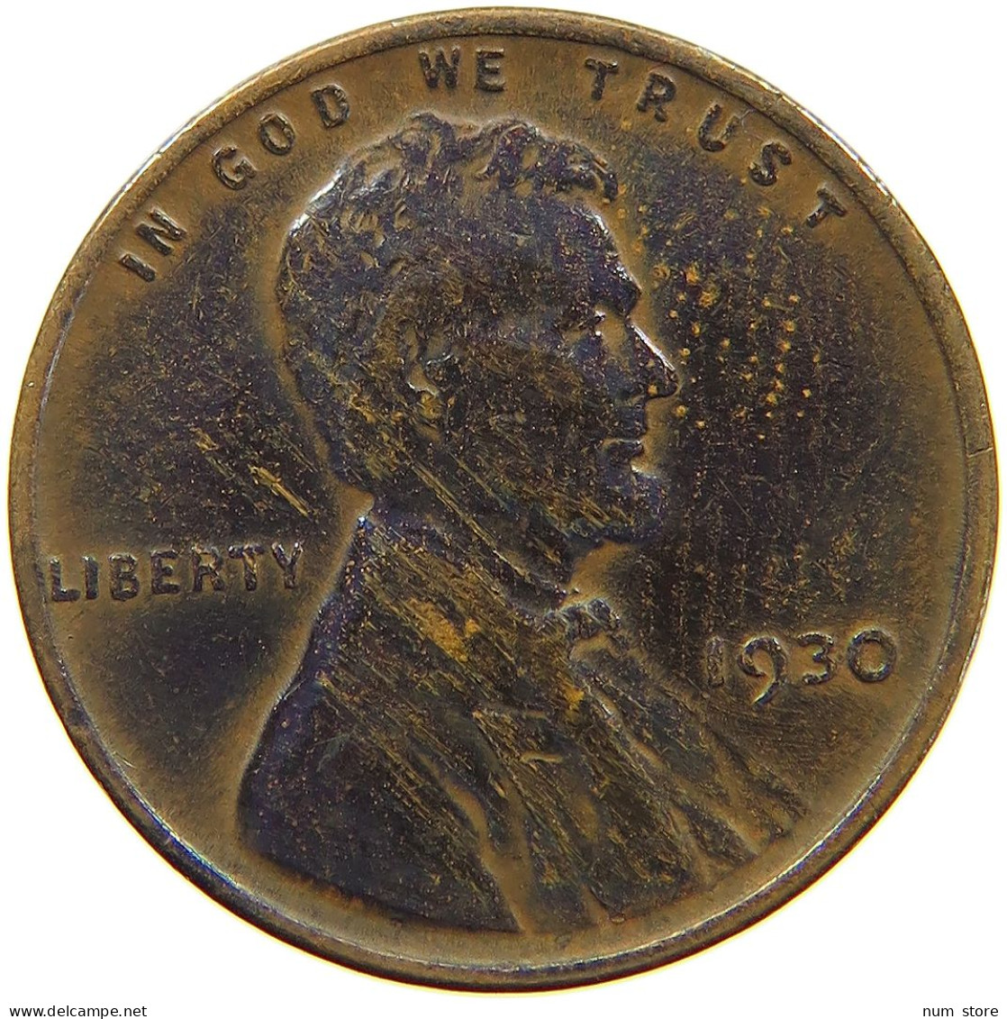 UNITED STATES OF AMERICA CENT 1930 LINCOLN WHEAT #a067 0091 - 1909-1958: Lincoln, Wheat Ears Reverse