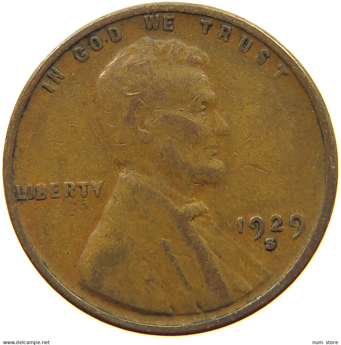 UNITED STATES OF AMERICA CENT 1929 S Lincoln Wheat #s063 0517 - 1909-1958: Lincoln, Wheat Ears Reverse