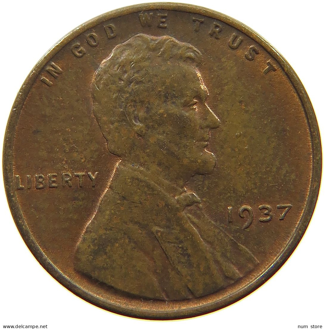 UNITED STATES OF AMERICA CENT 1937 Lincoln Wheat #s063 0705 - 1909-1958: Lincoln, Wheat Ears Reverse