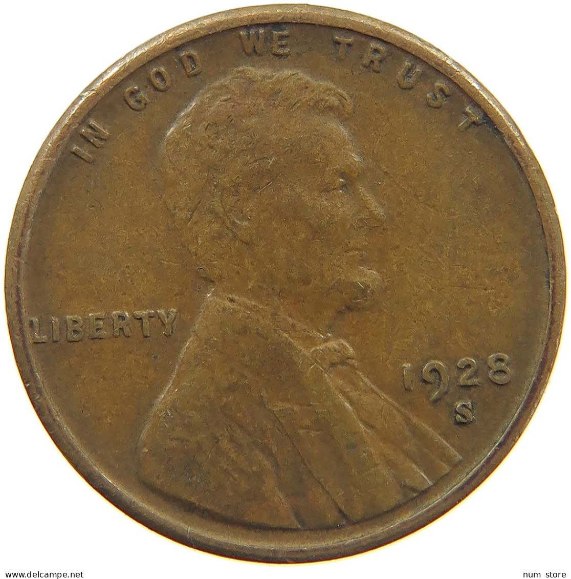 UNITED STATES OF AMERICA CENT 1928 S Lincoln Wheat #t001 0211 - 1909-1958: Lincoln, Wheat Ears Reverse