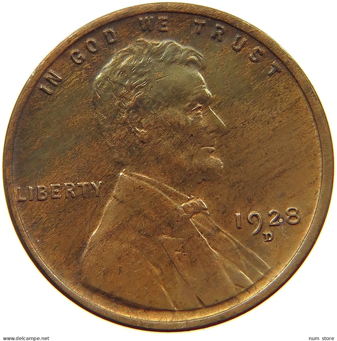 UNITED STATES OF AMERICA CENT 1928 D Lincoln Wheat #s063 0605 - 1909-1958: Lincoln, Wheat Ears Reverse