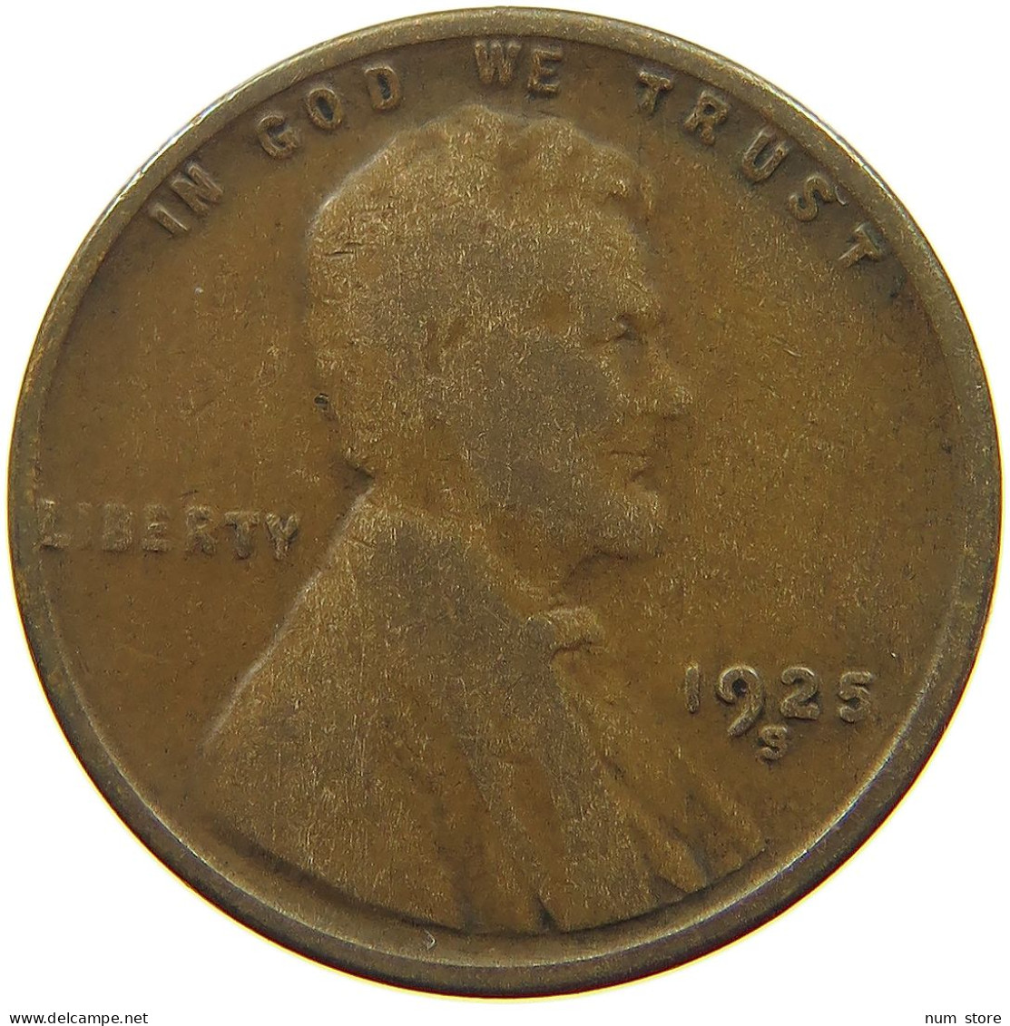 UNITED STATES OF AMERICA CENT 1925 S Lincoln Wheat #s063 0717 - 1909-1958: Lincoln, Wheat Ears Reverse