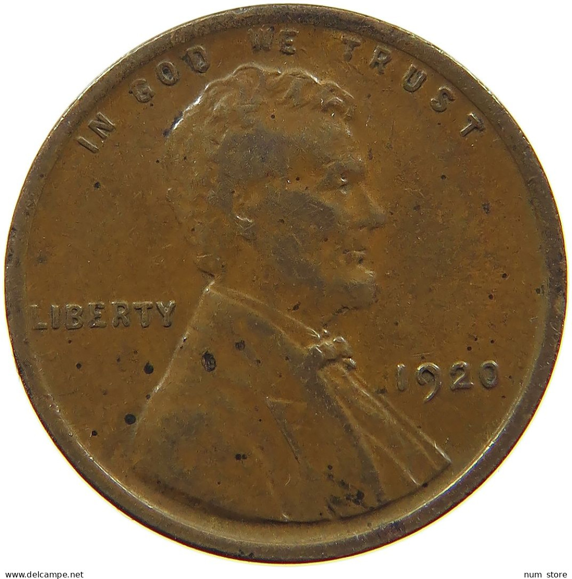 UNITED STATES OF AMERICA CENT 1920 LINCOLN WHEAT #s078 0039 - 1909-1958: Lincoln, Wheat Ears Reverse