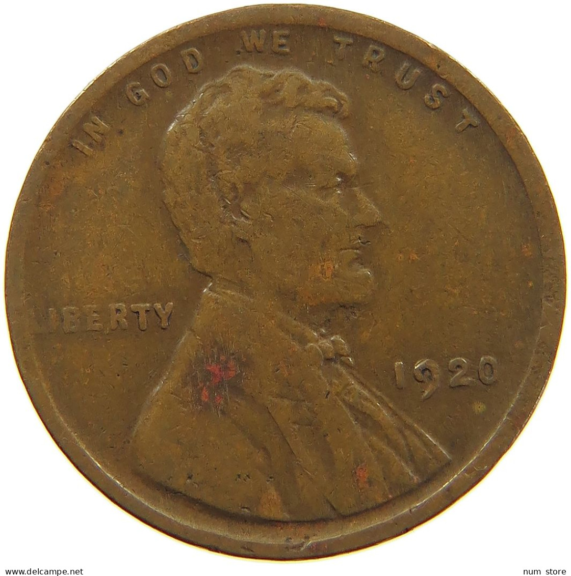 UNITED STATES OF AMERICA CENT 1920 LINCOLN WHEAT #a063 0319 - 1909-1958: Lincoln, Wheat Ears Reverse