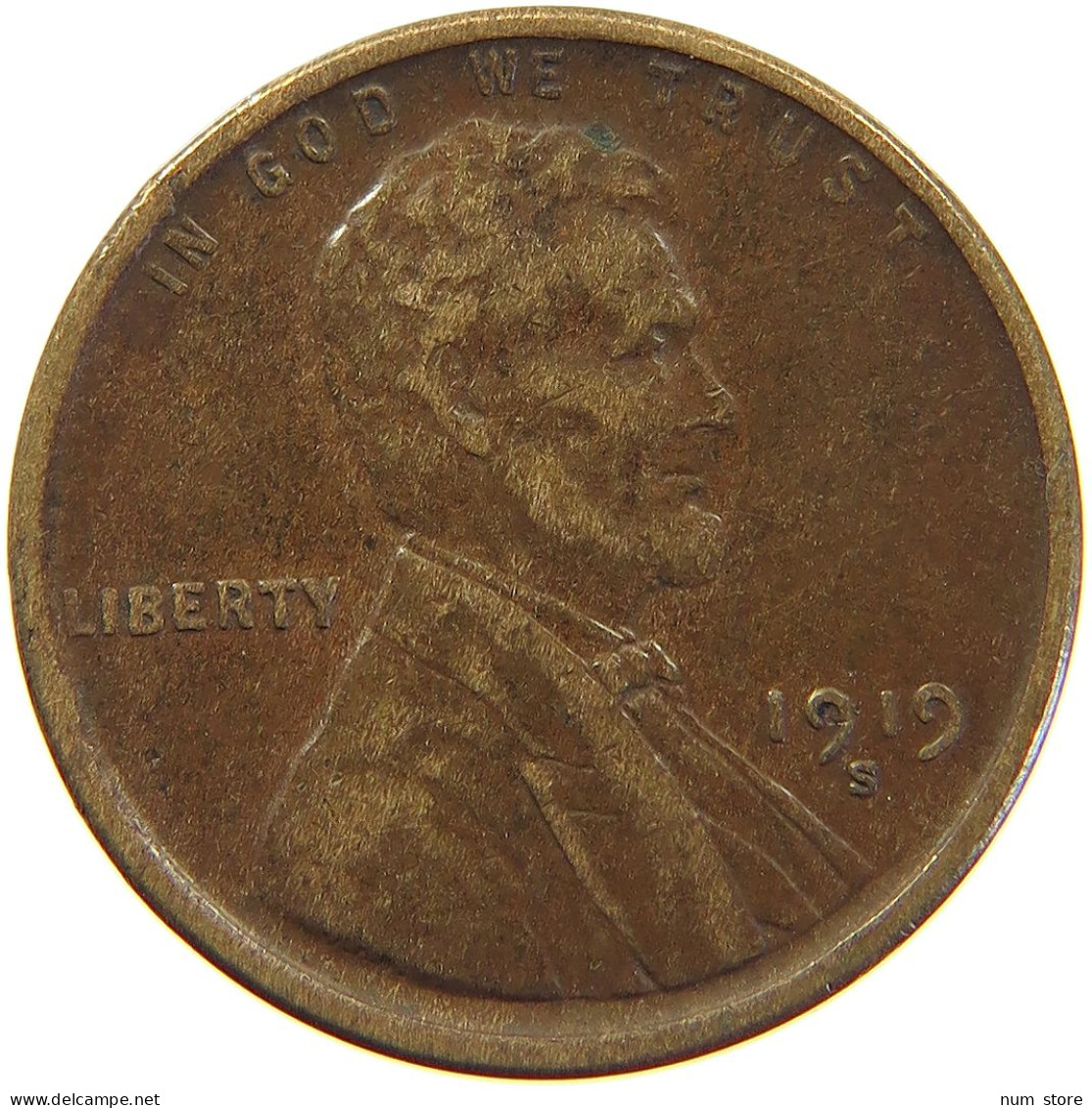 UNITED STATES OF AMERICA CENT 1919 S LINCOLN WHEAT #c063 0175 - 1909-1958: Lincoln, Wheat Ears Reverse