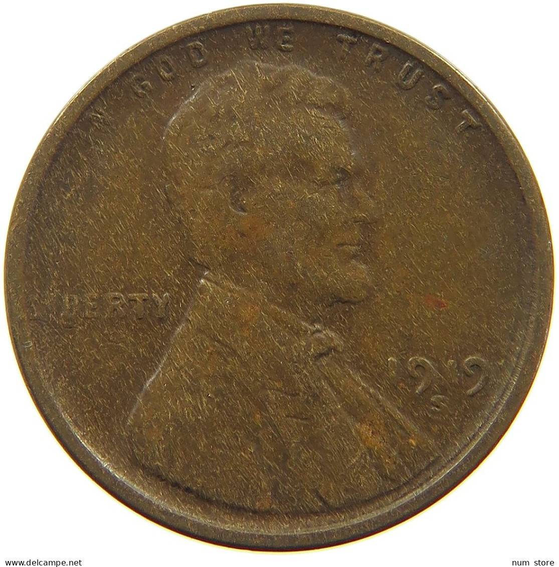 UNITED STATES OF AMERICA CENT 1919 S Lincoln Wheat #c079 0283 - 1909-1958: Lincoln, Wheat Ears Reverse