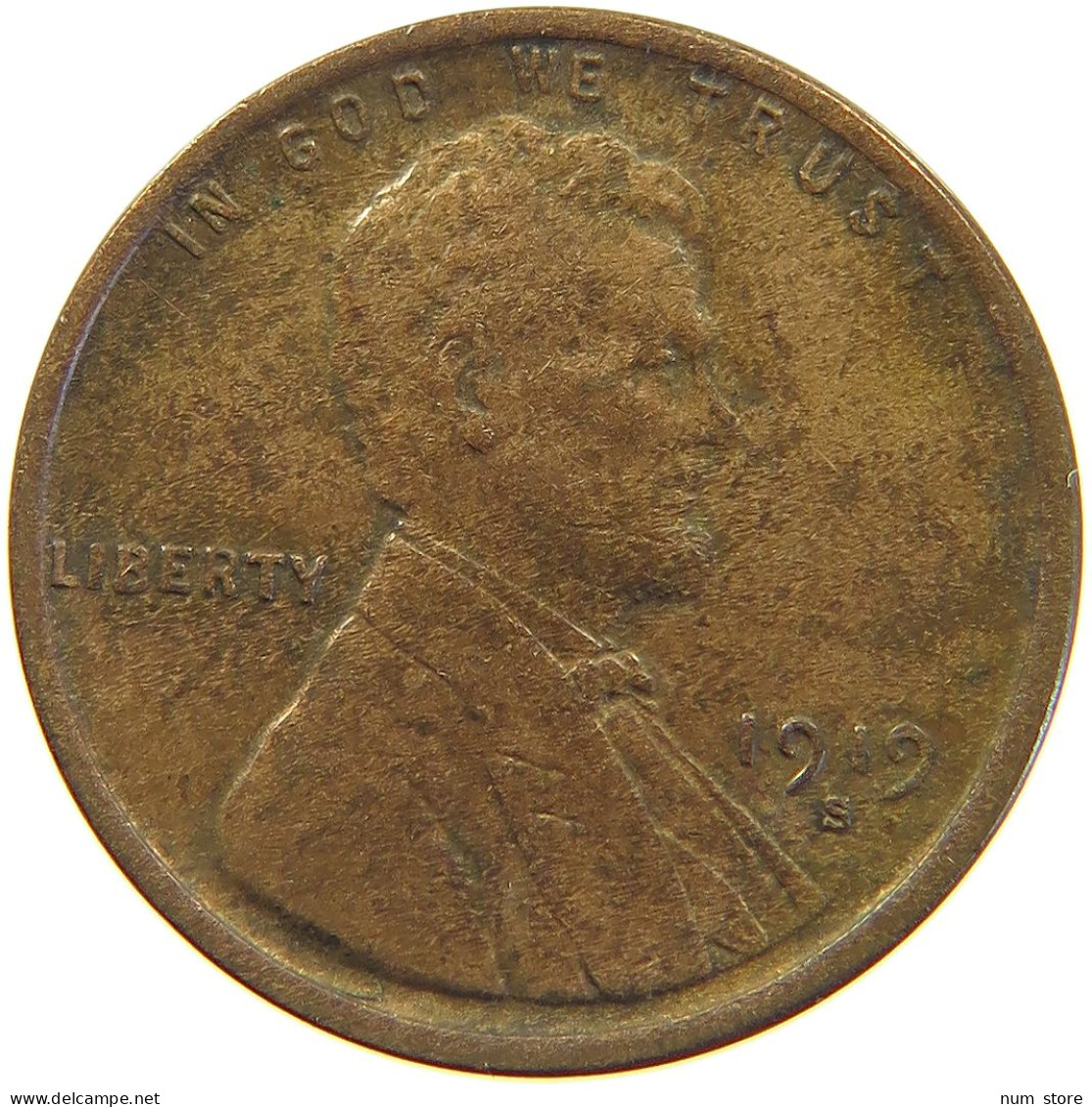 UNITED STATES OF AMERICA CENT 1919 S LINCOLN WHEAT #c063 0187 - 1909-1958: Lincoln, Wheat Ears Reverse