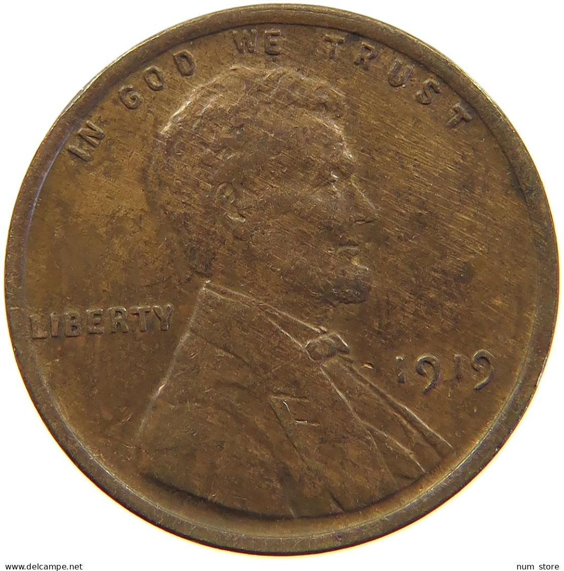 UNITED STATES OF AMERICA CENT 1919 LINCOLN WHEAT #c063 0205 - 1909-1958: Lincoln, Wheat Ears Reverse