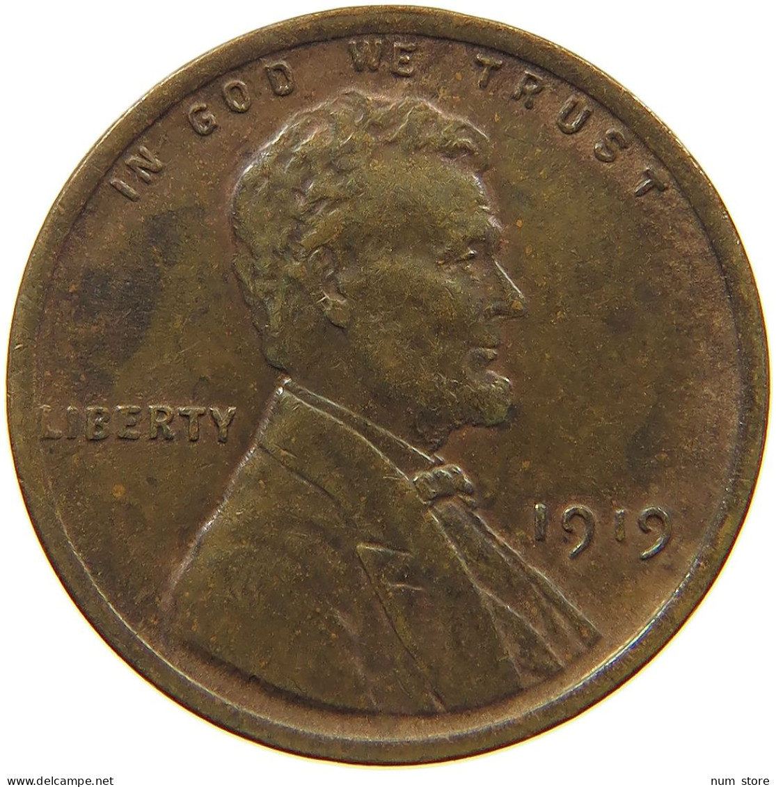 UNITED STATES OF AMERICA CENT 1919 Lincoln Wheat #c083 0513 - 1909-1958: Lincoln, Wheat Ears Reverse