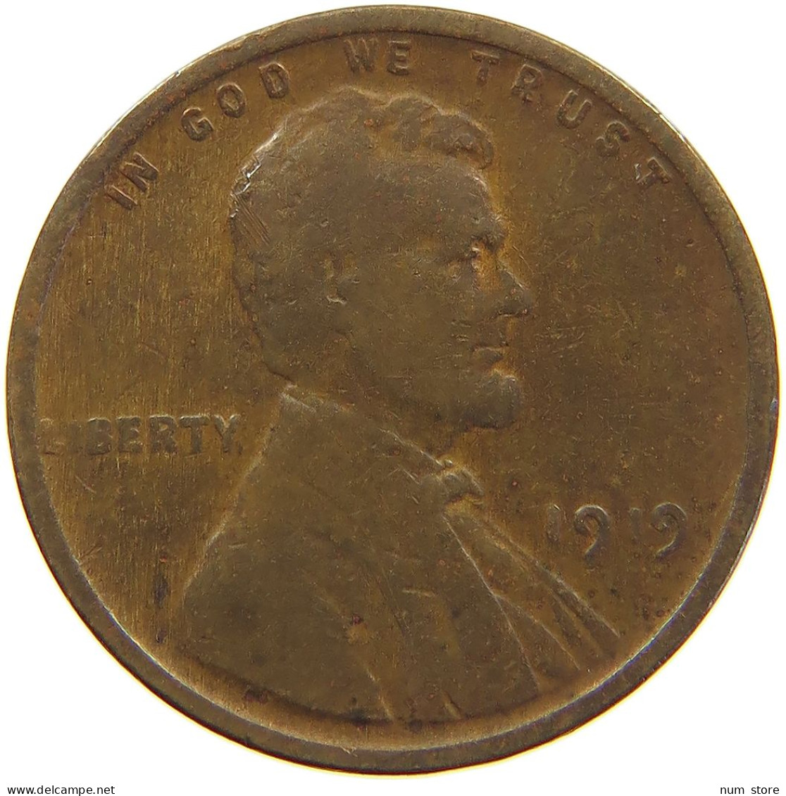 UNITED STATES OF AMERICA CENT 1919 LINCOLN WHEAT #a063 0291 - 1909-1958: Lincoln, Wheat Ears Reverse