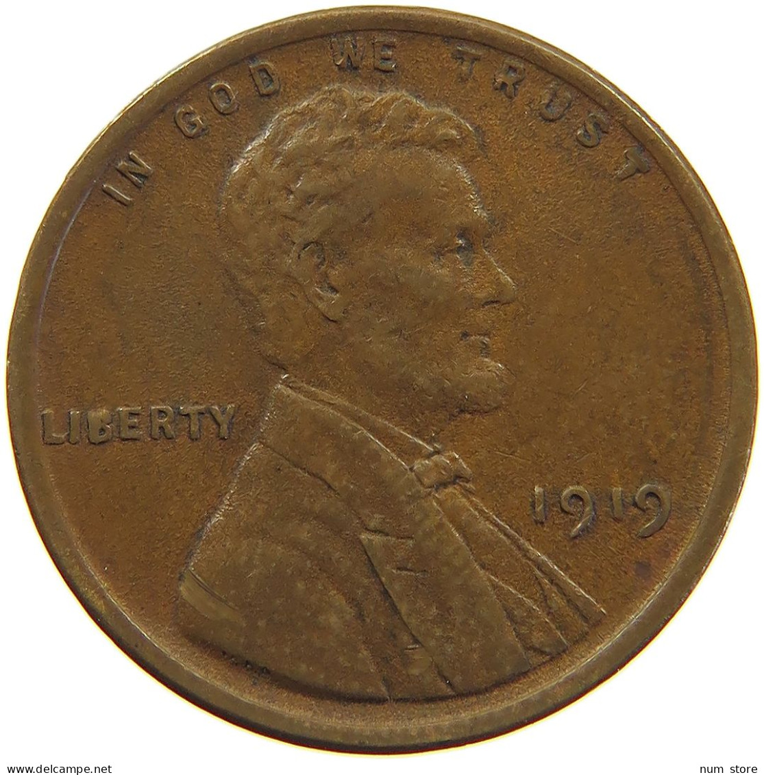 UNITED STATES OF AMERICA CENT 1919 Lincoln Wheat #c052 0073 - 1909-1958: Lincoln, Wheat Ears Reverse