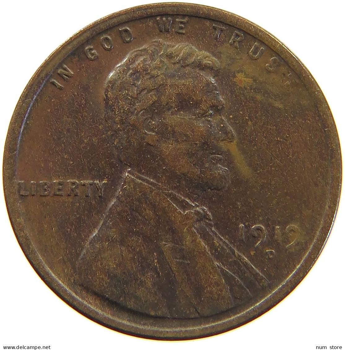 UNITED STATES OF AMERICA CENT 1919 D Lincoln Wheat #c063 0173 - 1909-1958: Lincoln, Wheat Ears Reverse