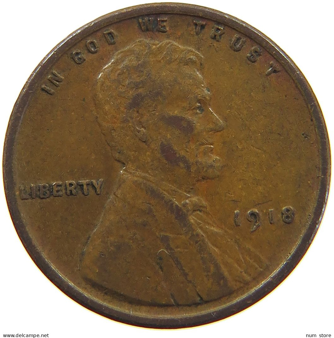 UNITED STATES OF AMERICA CENT 1918 LINCOLN WHEAT #c079 0269 - 1909-1958: Lincoln, Wheat Ears Reverse