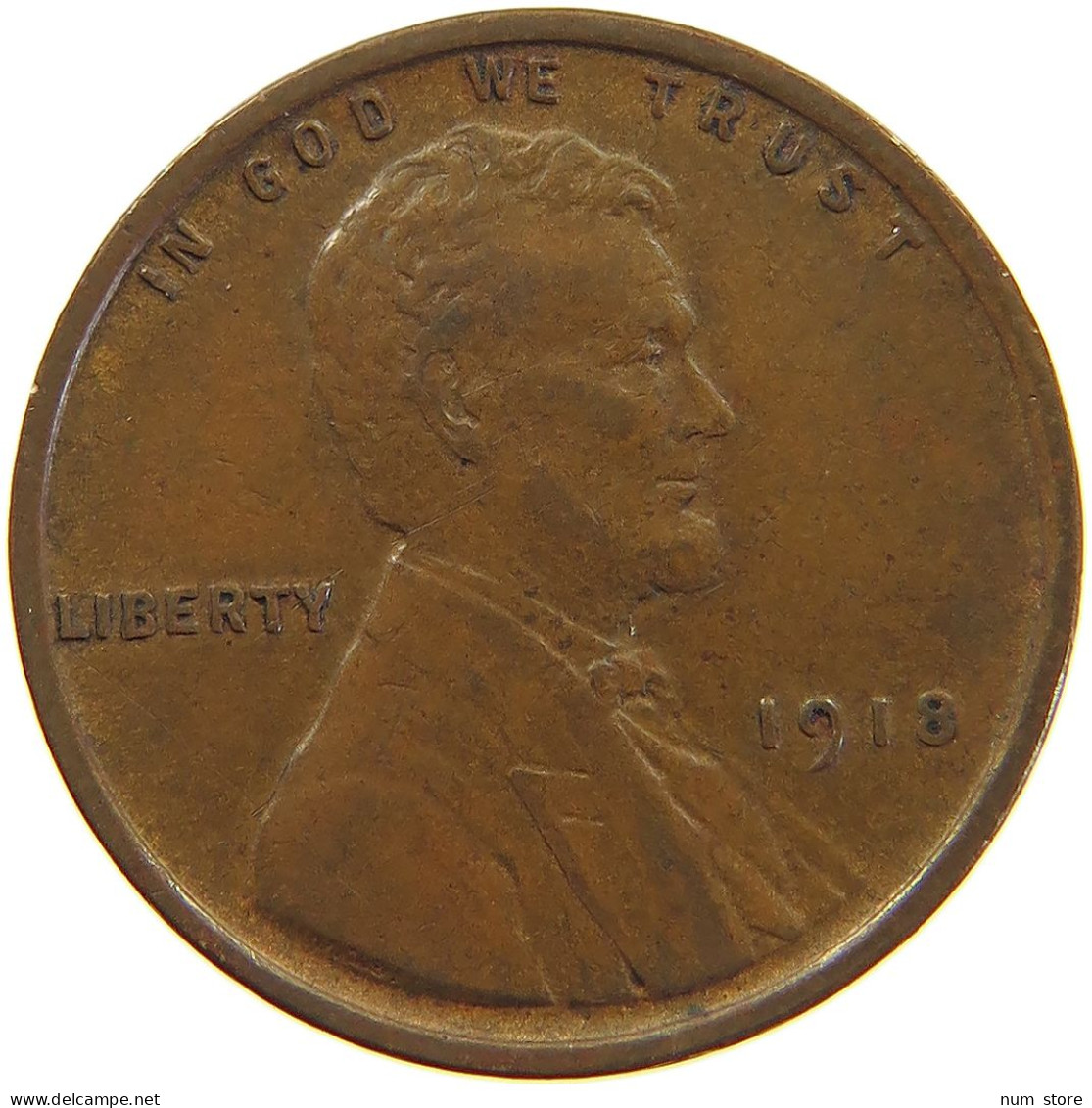 UNITED STATES OF AMERICA CENT 1918 Lincoln Wheat #c041 0311 - 1909-1958: Lincoln, Wheat Ears Reverse