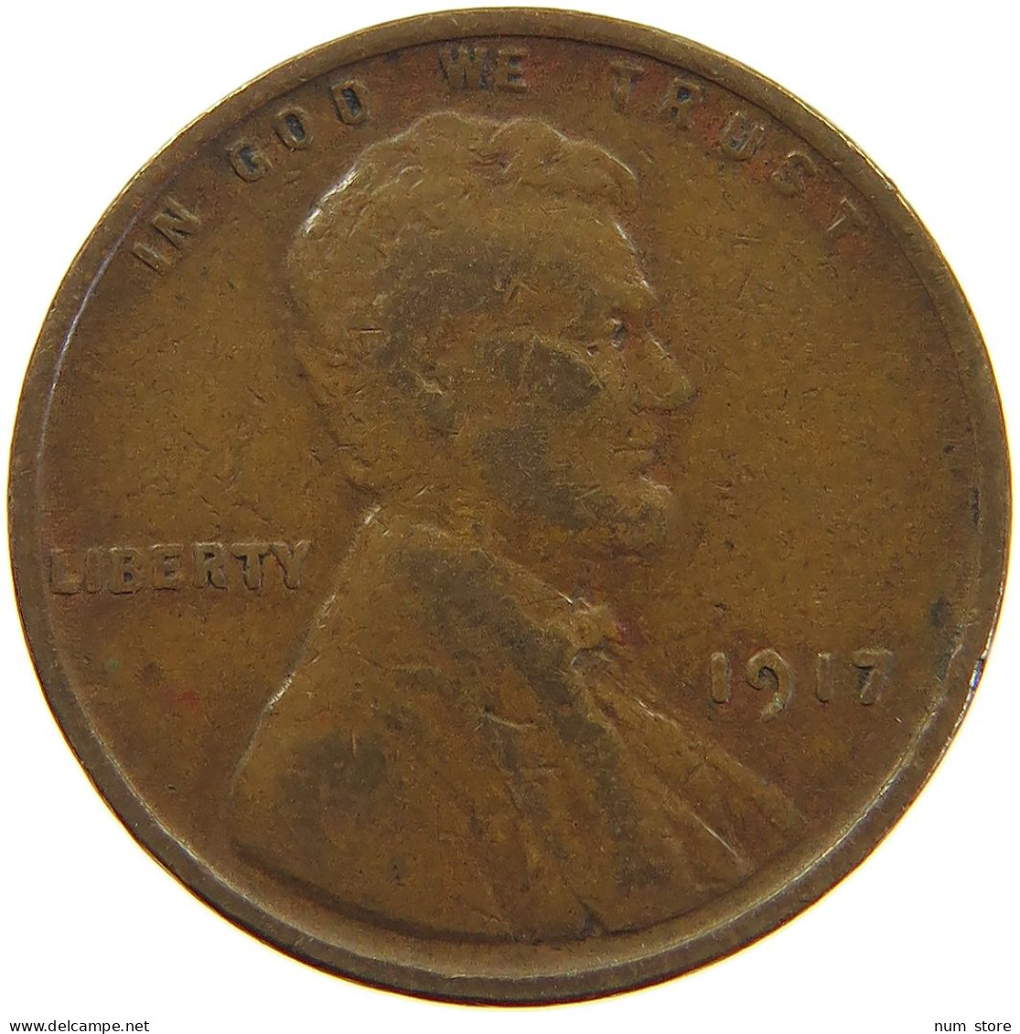 UNITED STATES OF AMERICA CENT 1917 LINCOLN WHEAT #c064 0351 - 1909-1958: Lincoln, Wheat Ears Reverse