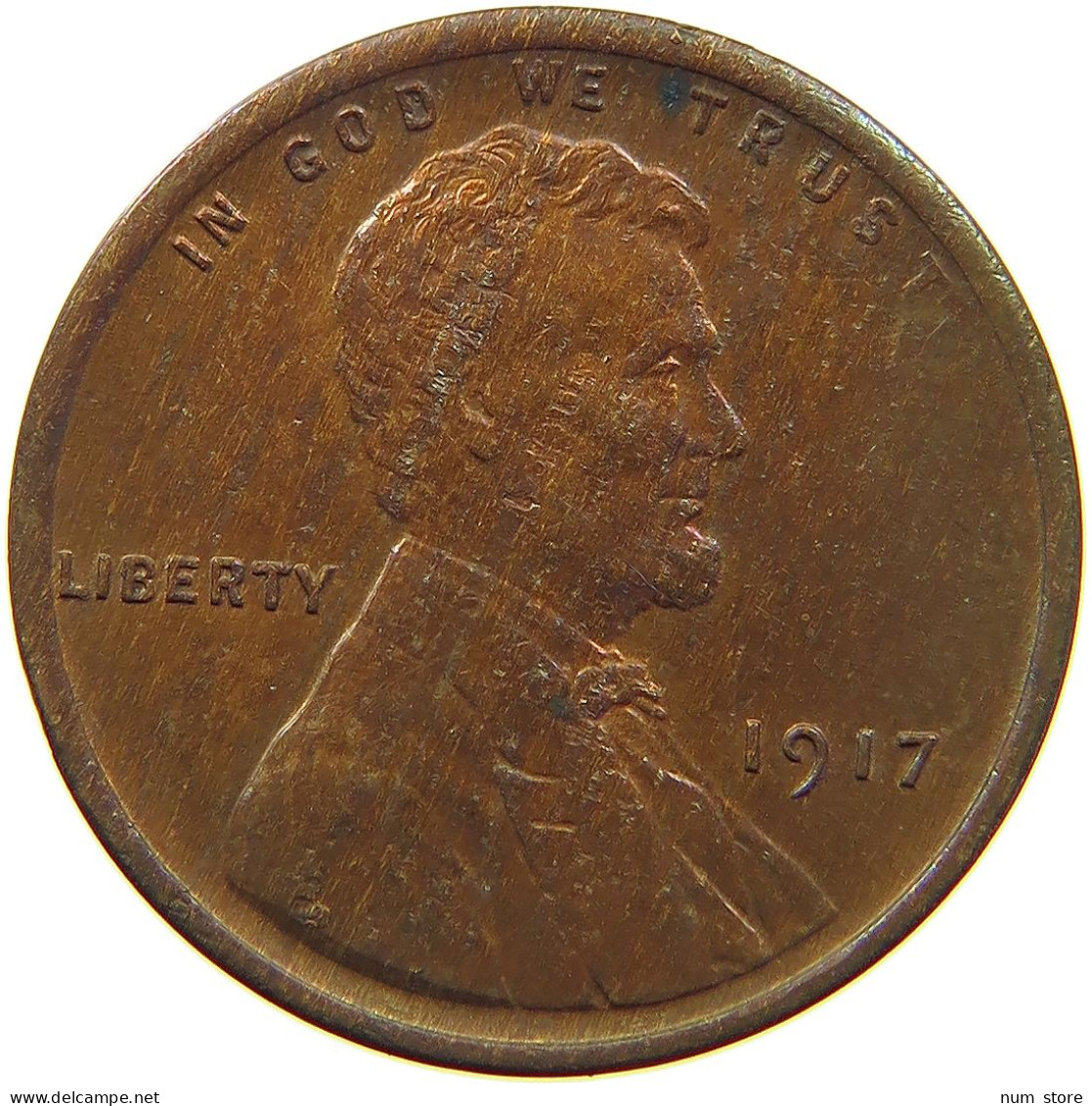 UNITED STATES OF AMERICA CENT 1917 Lincoln Wheat #s063 0745 - 1909-1958: Lincoln, Wheat Ears Reverse