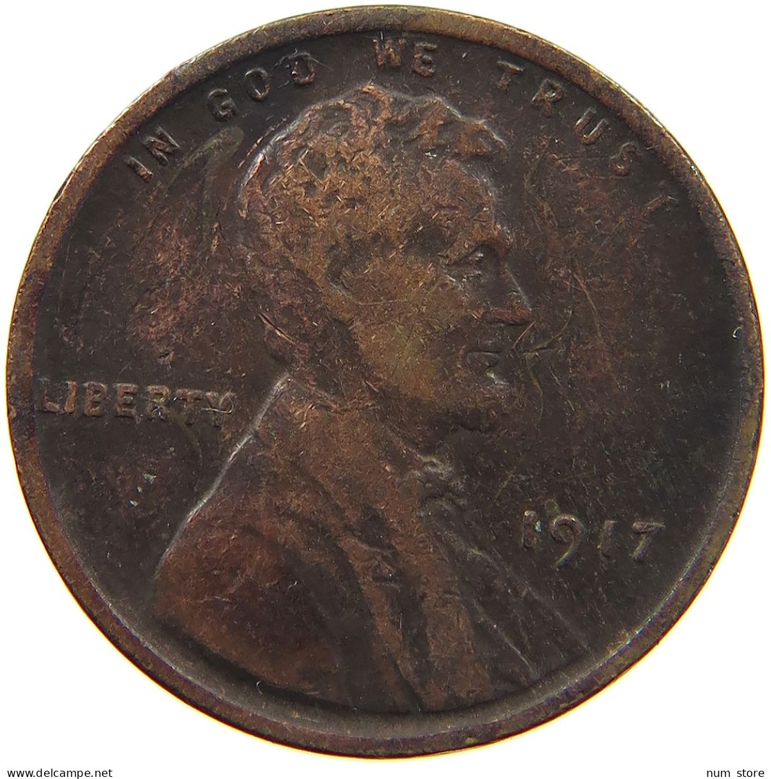 UNITED STATES OF AMERICA CENT 1917 LINCOLN WHEAT #a014 0083 - 1909-1958: Lincoln, Wheat Ears Reverse