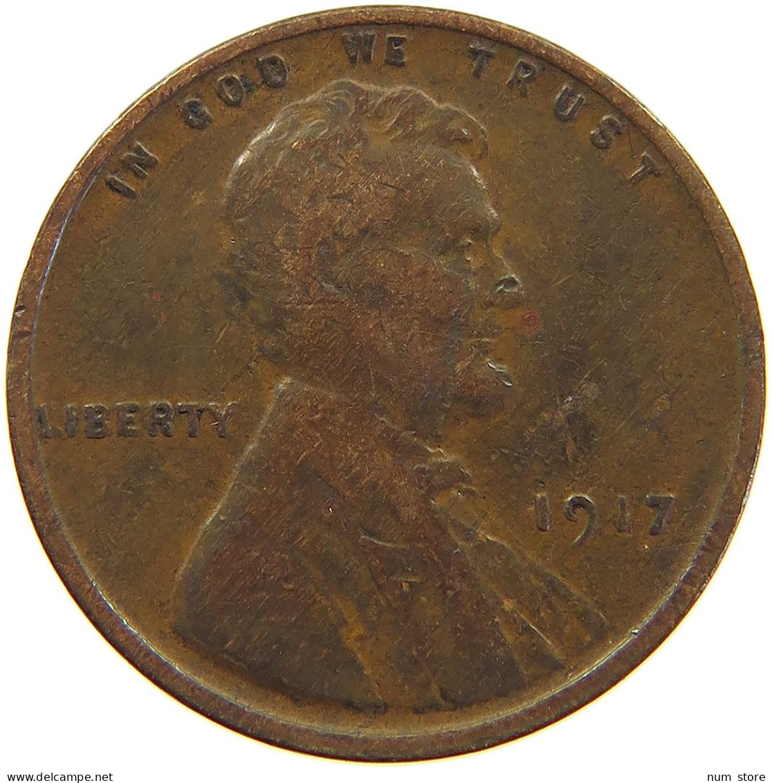 UNITED STATES OF AMERICA CENT 1917 LINCOLN WHEAT #c063 0199 - 1909-1958: Lincoln, Wheat Ears Reverse