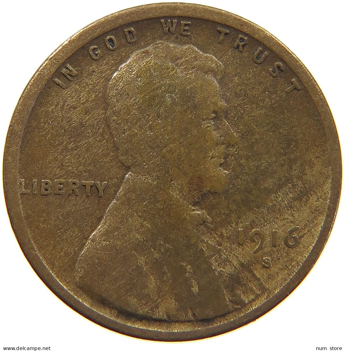 UNITED STATES OF AMERICA CENT 1916 S Lincoln Wheat #c017 0373 - 1909-1958: Lincoln, Wheat Ears Reverse