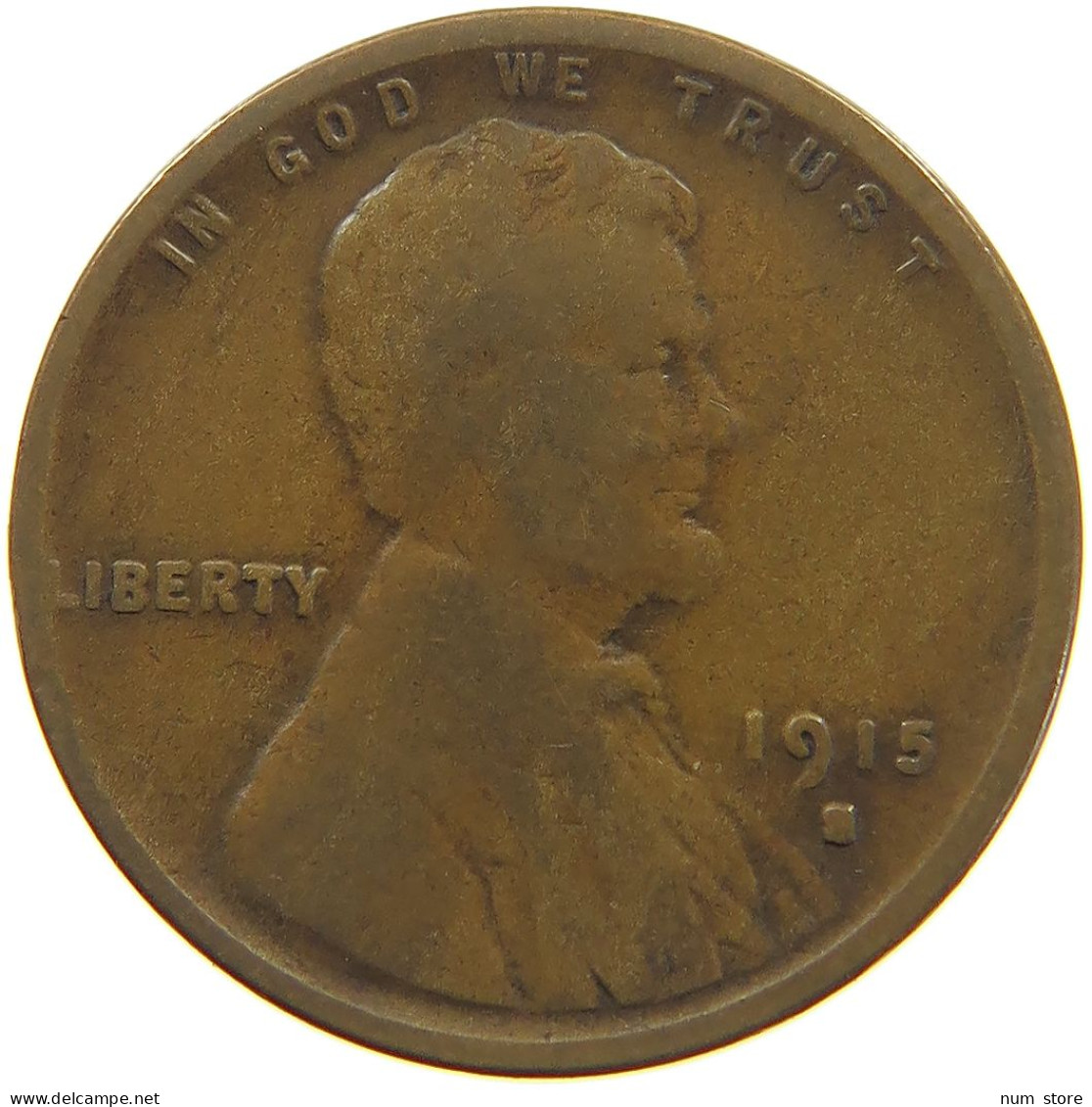 UNITED STATES OF AMERICA CENT 1915 S Lincoln Wheat #t001 0185 - 1909-1958: Lincoln, Wheat Ears Reverse