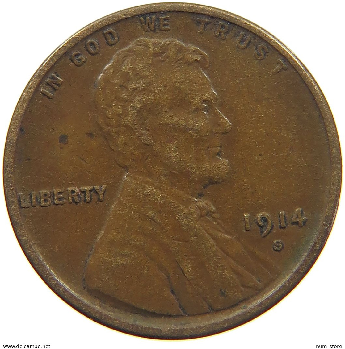UNITED STATES OF AMERICA CENT 1914 S Lincoln Wheat #t001 0203 - 1909-1958: Lincoln, Wheat Ears Reverse