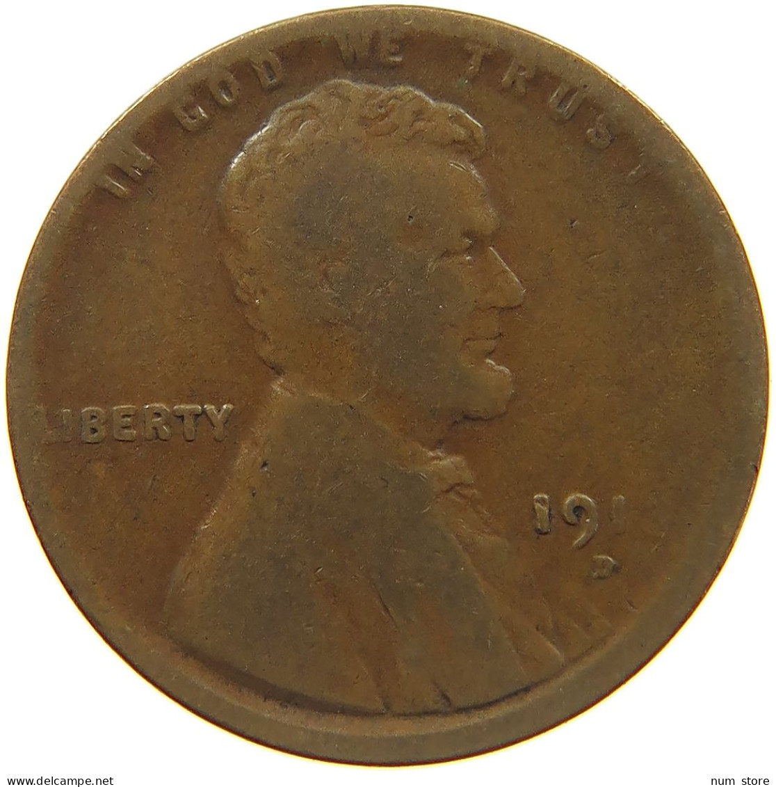 UNITED STATES OF AMERICA CENT 1913 D LINCOLN WHEAT #c012 0043 - 1909-1958: Lincoln, Wheat Ears Reverse
