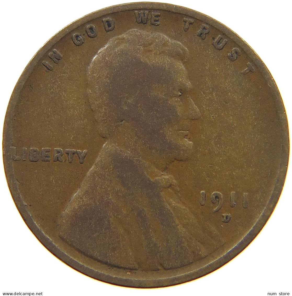 UNITED STATES OF AMERICA CENT 1911 D Lincoln Wheat #t140 0311 - 1909-1958: Lincoln, Wheat Ears Reverse