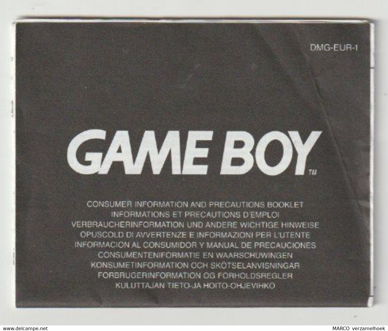 Nintendo Game Boy Color Consumer Information And Precautions Booklet 1999 - Game Boy Color