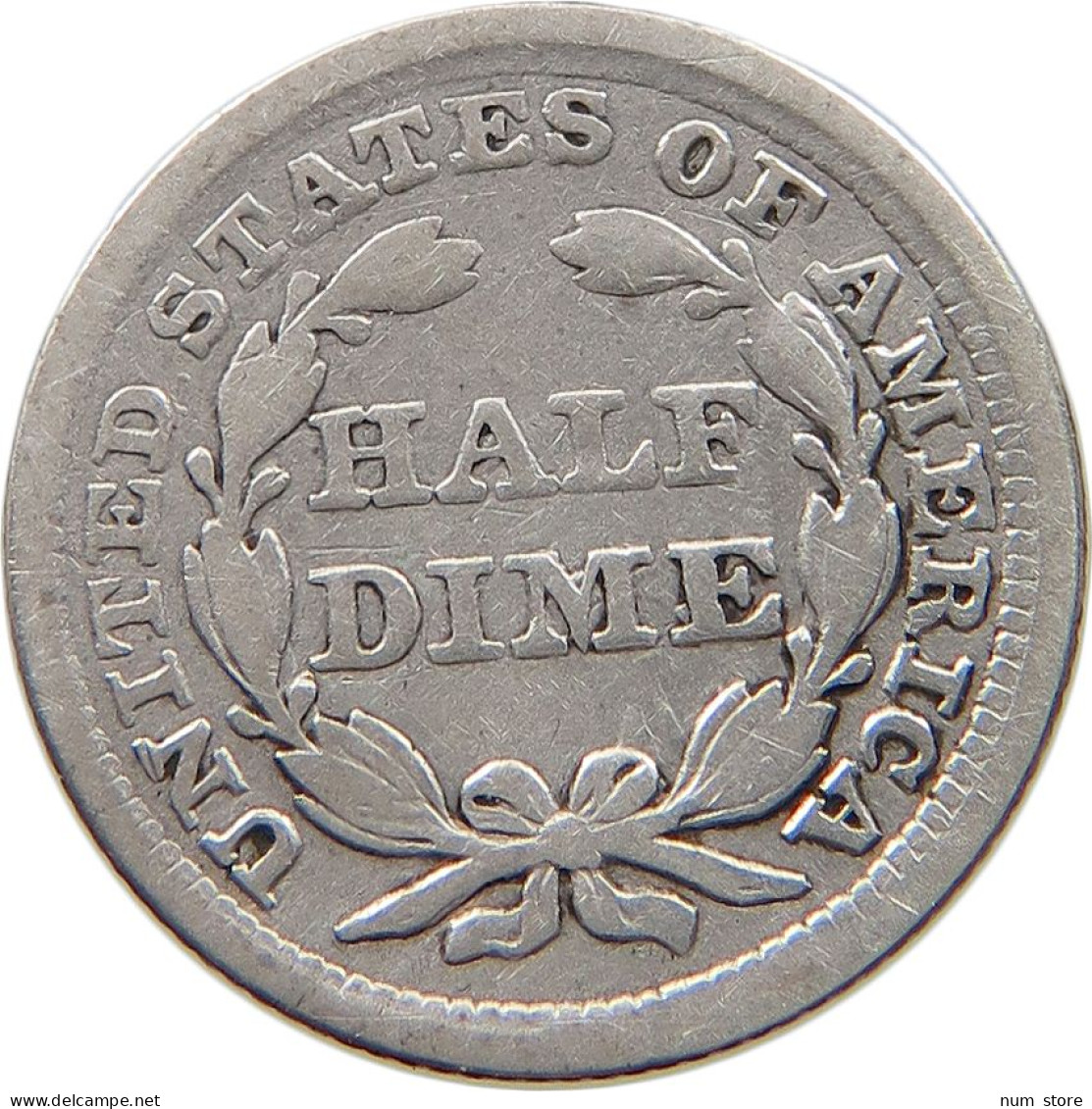 UNITED STATES OF AMERICA HALF DIME 1857 SEATED LIBERTY #t121 0325 - Half Dimes (Mezzi Dimes)