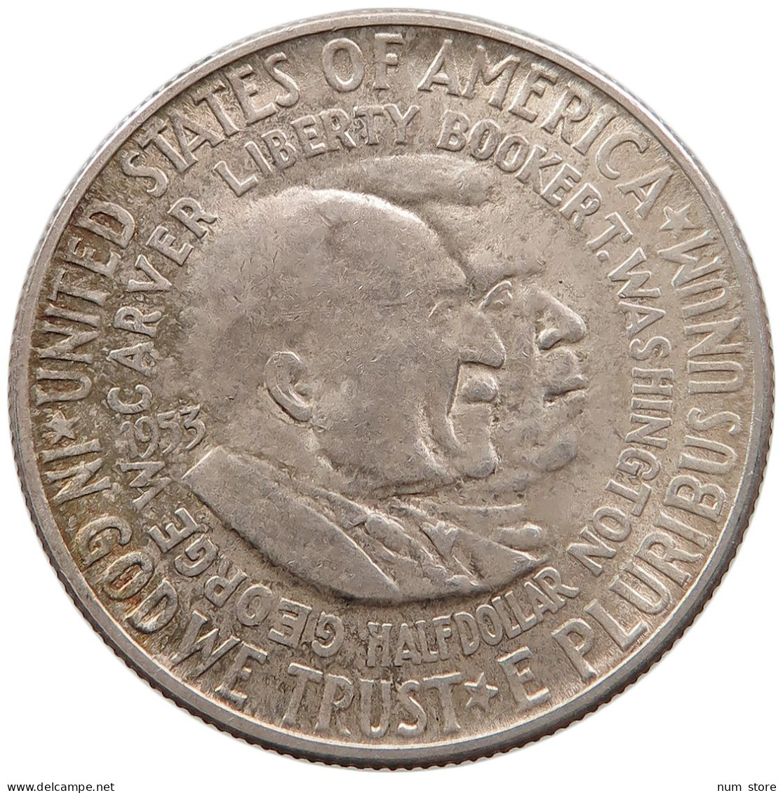 UNITED STATES OF AMERICA HALF 1/2 DOLLAR 1953 S WASHINGTON CARVER #t127 0399 - Sin Clasificación