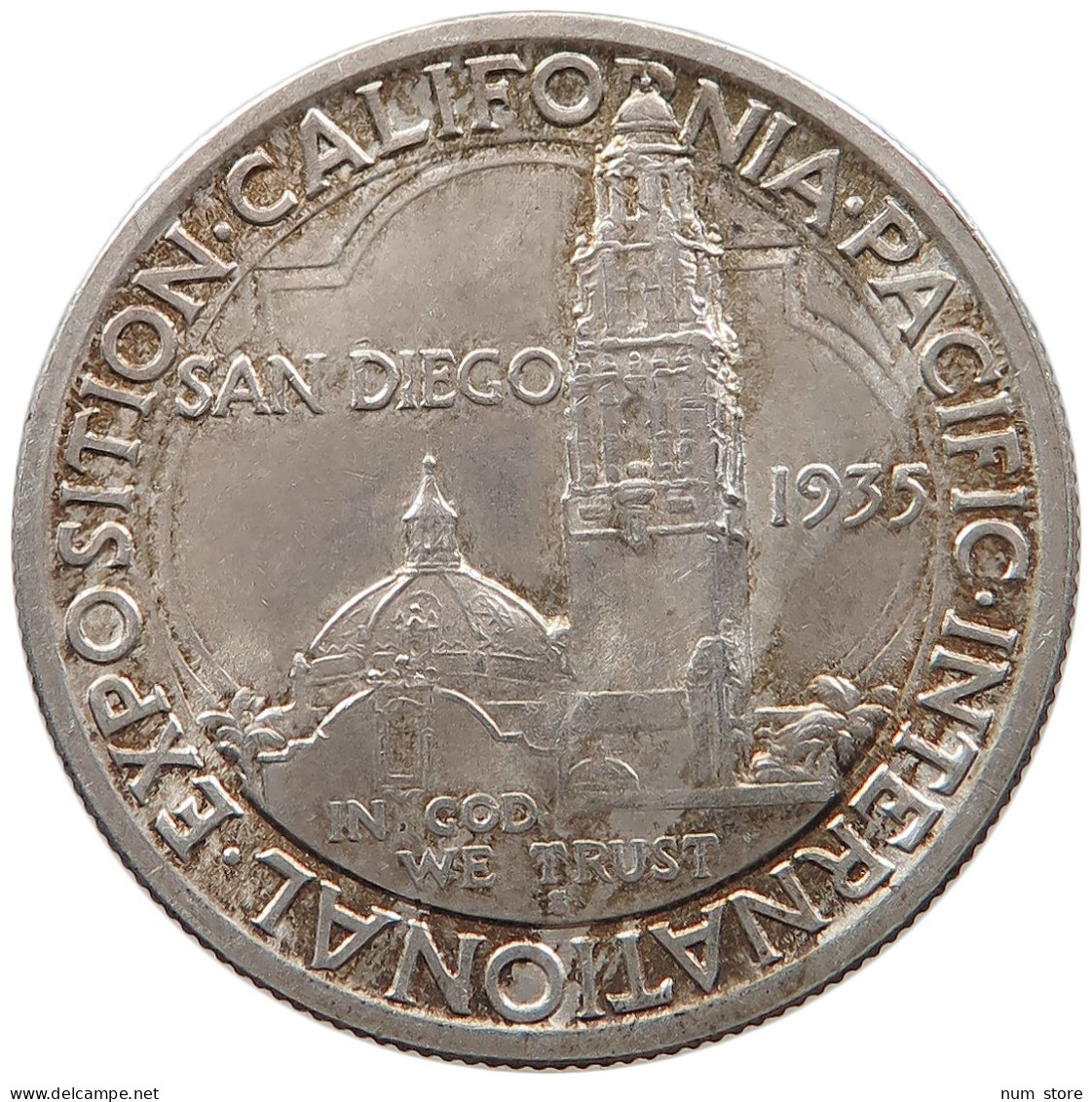 UNITED STATES OF AMERICA HALF 1/2 DOLLAR 1935 SAN DIEGO #t127 0421 - Unclassified