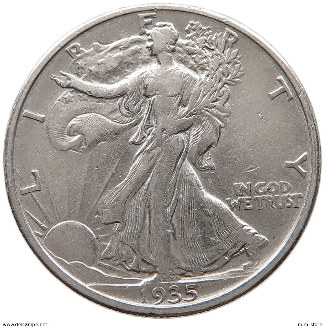 UNITED STATES OF AMERICA HALF 1/2 DOLLAR 1935 WALKING LIBERTY #t143 0313 - Unclassified