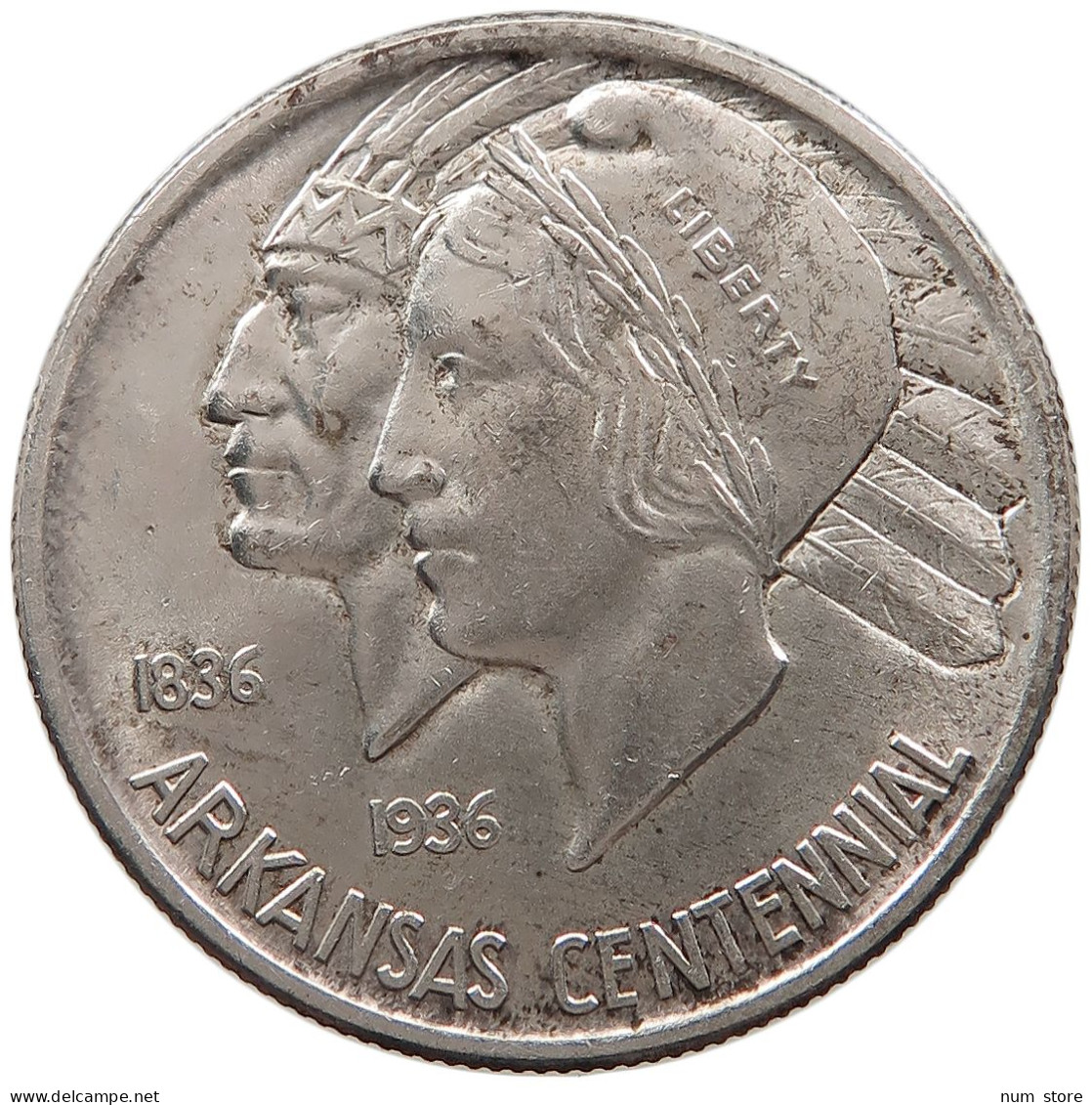 UNITED STATES OF AMERICA HALF 1/2 DOLLAR 1937 ARKANSAS CENTENNIAL #t127 0381 - Sin Clasificación