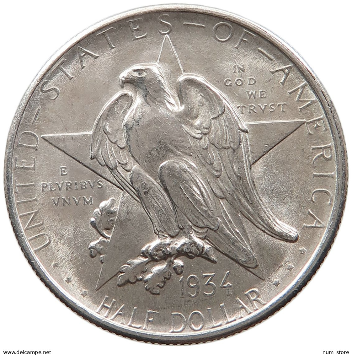 UNITED STATES OF AMERICA HALF 1/2 DOLLAR 1934 Texas Independence Centennial #t127 0419 - Sin Clasificación