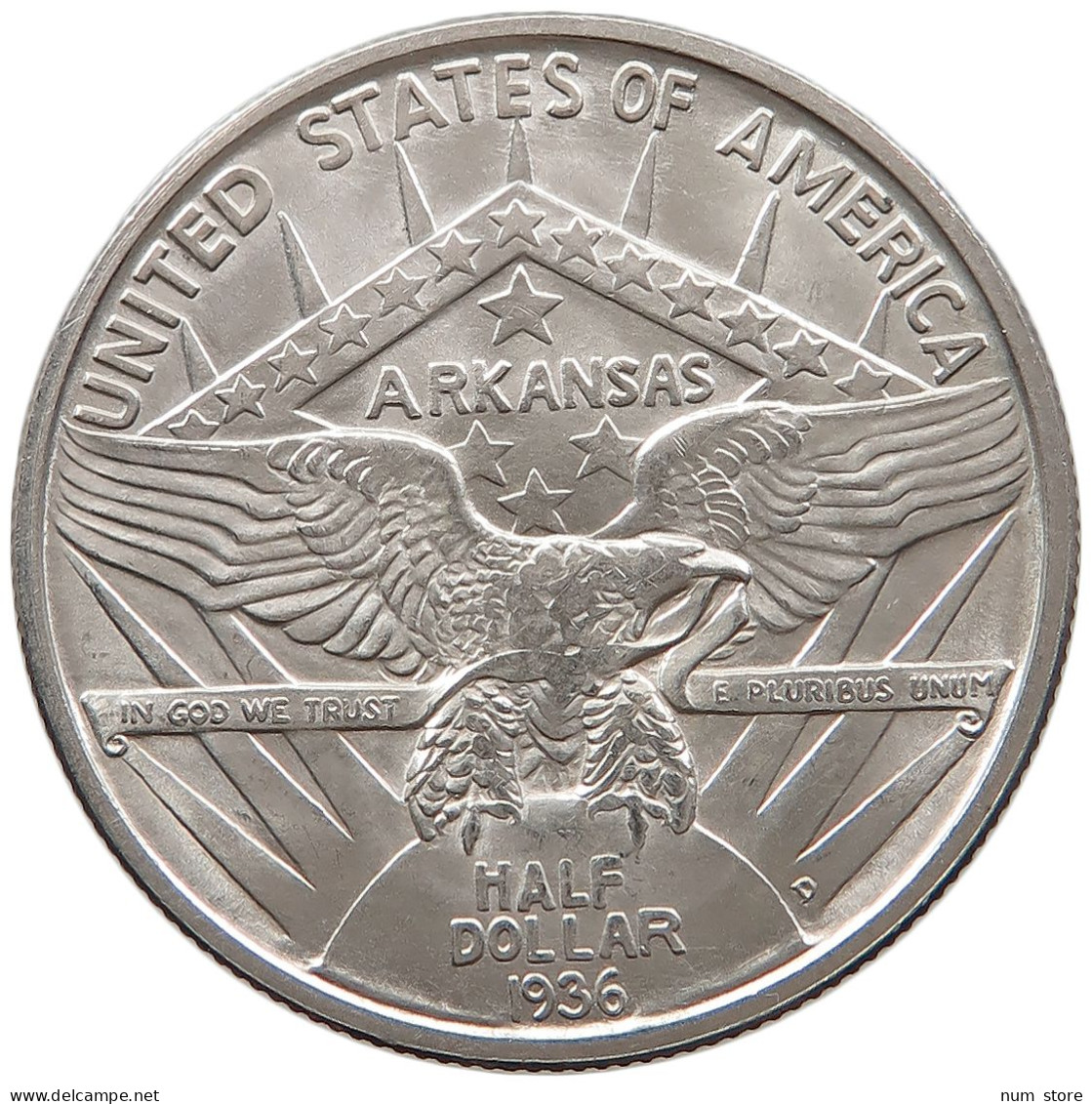UNITED STATES OF AMERICA HALF 1/2 DOLLAR 1936 D ARKANSAS CENTENNIAL #t127 0385 - Ohne Zuordnung