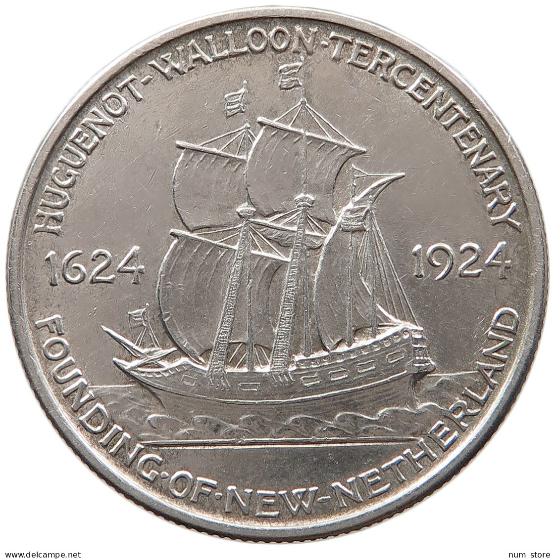 UNITED STATES OF AMERICA HALF 1/2 DOLLAR 1924 Huguenot-Walloon Tercentenary #t127 0389 - Non Classés