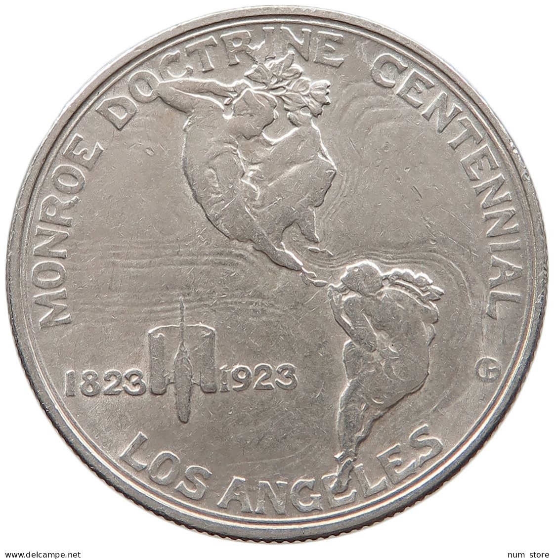 UNITED STATES OF AMERICA HALF 1/2 DOLLAR 1923 S Monroe Doctrine Centennial Los Angeles #t127 0429 - Zonder Classificatie