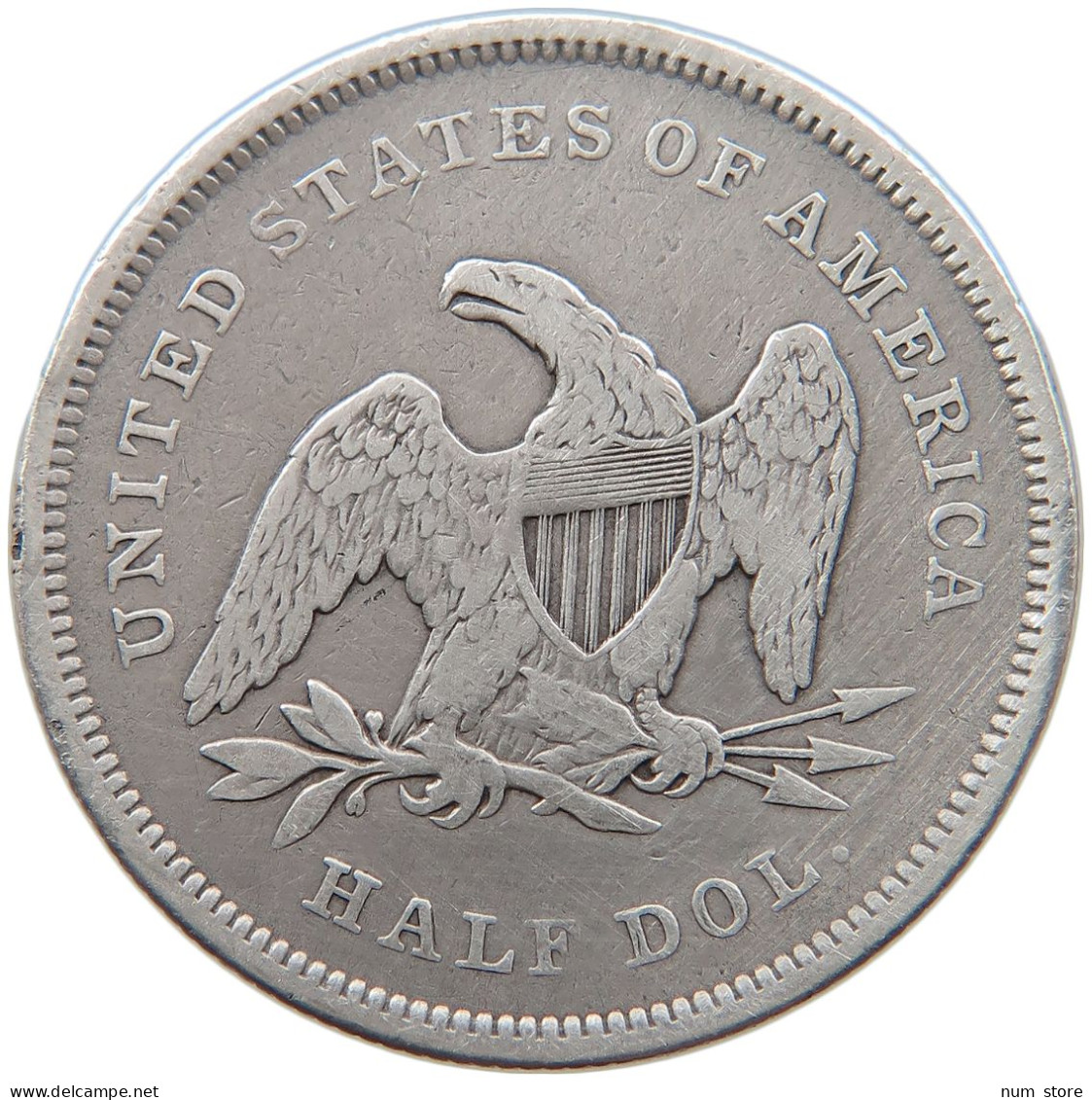 UNITED STATES OF AMERICA HALF 1/2 DOLLAR 1839 SEATED LIBERTY #t127 0361 - 1839-1891: Seated Liberty (Liberté Assise)