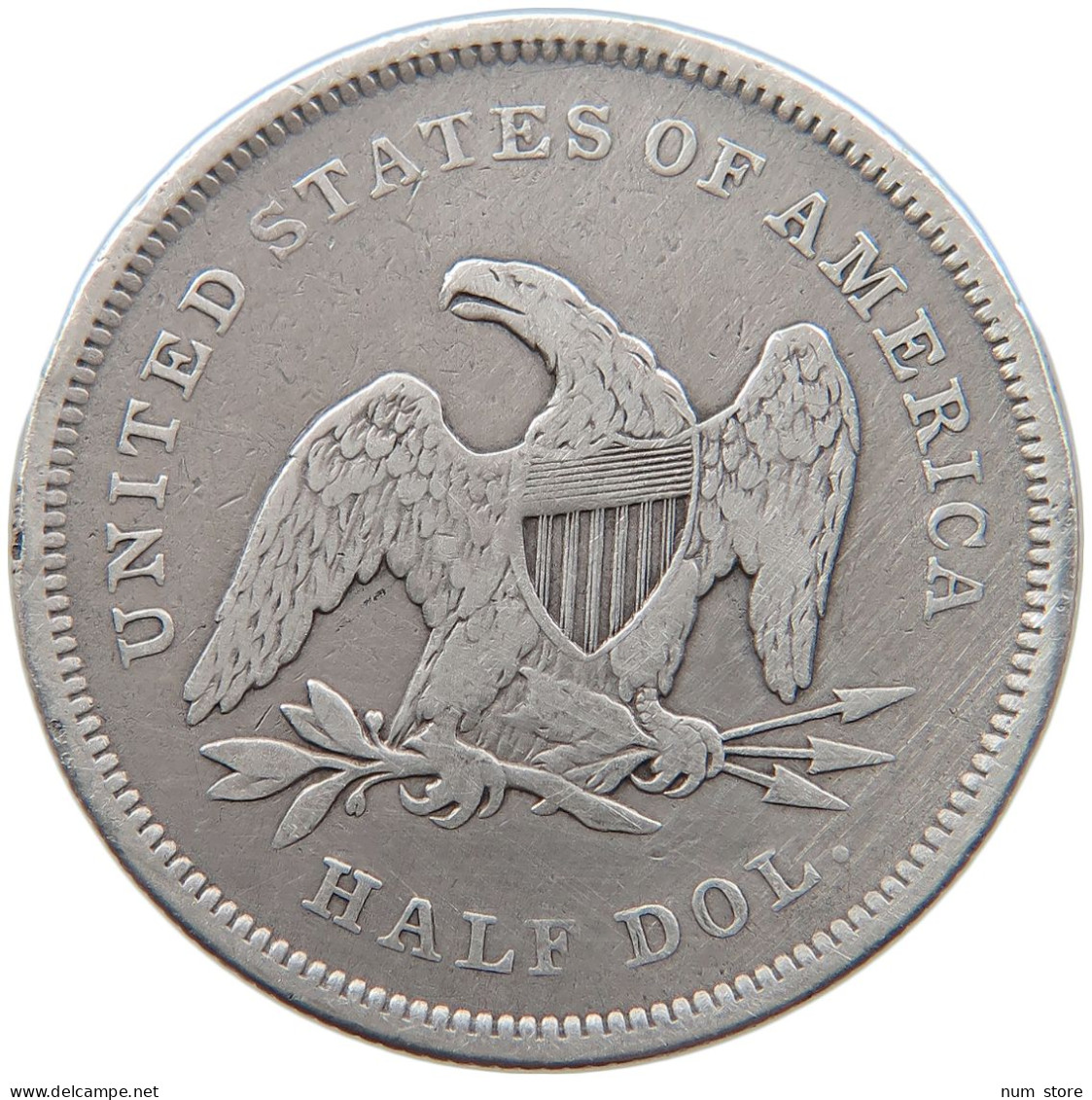 UNITED STATES OF AMERICA HALF 1/2 DOLLAR 1839 SEATED LIBERTY #t127 0361 - 1839-1891: Seated Liberty (Libertà Seduta)