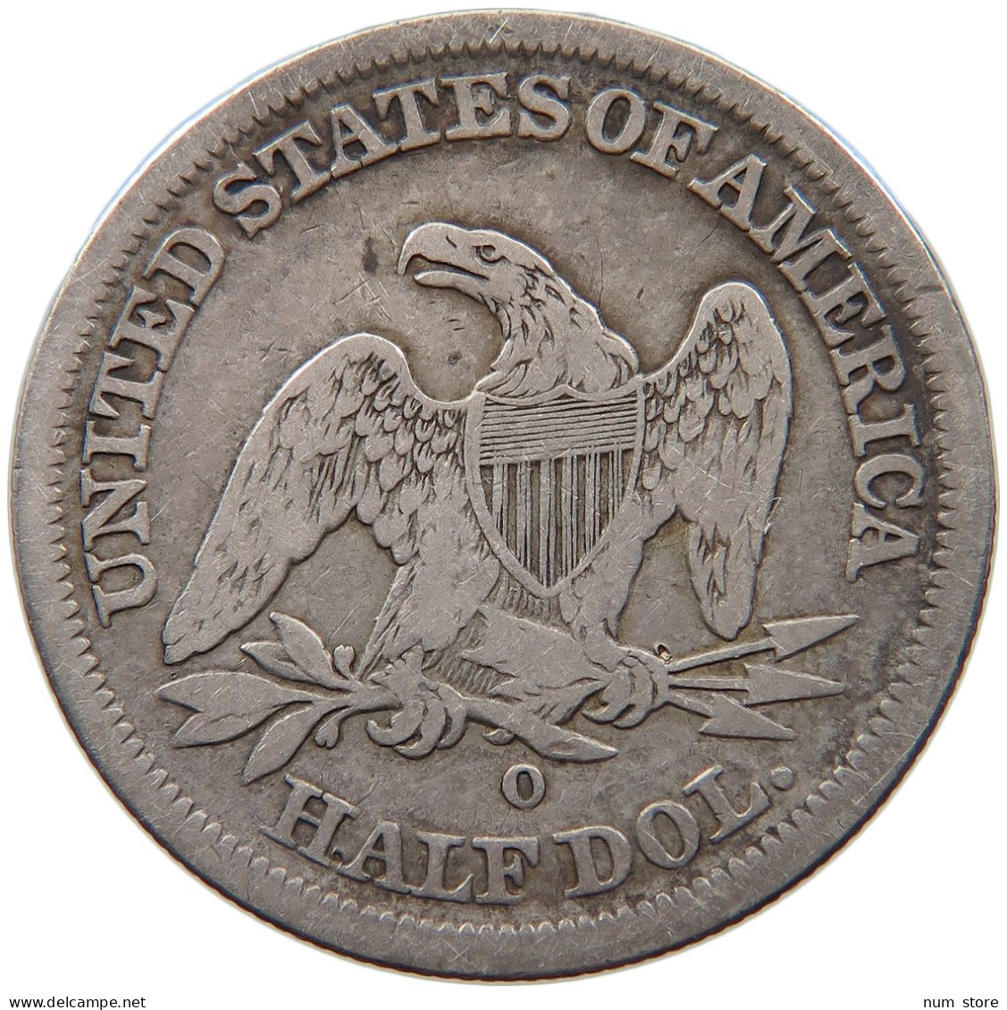 UNITED STATES OF AMERICA HALF 1/2 DOLLAR 1843 O SEATED LIBERTY #t127 0363 - 1839-1891: Seated Liberty (Liberté Assise)