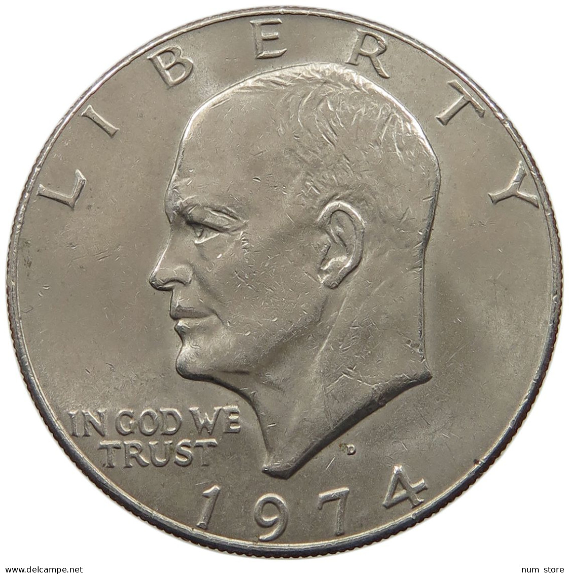 UNITED STATES OF AMERICA DOLLAR 1974 D EISENHOWER #c077 0185 - 1971-1978: Eisenhower