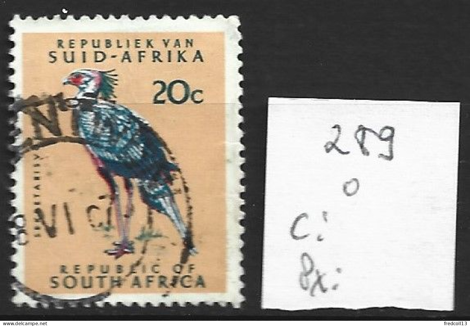 AFRIQUE DU SUD 289 Oblitéré Côte 0.60 € - Usati