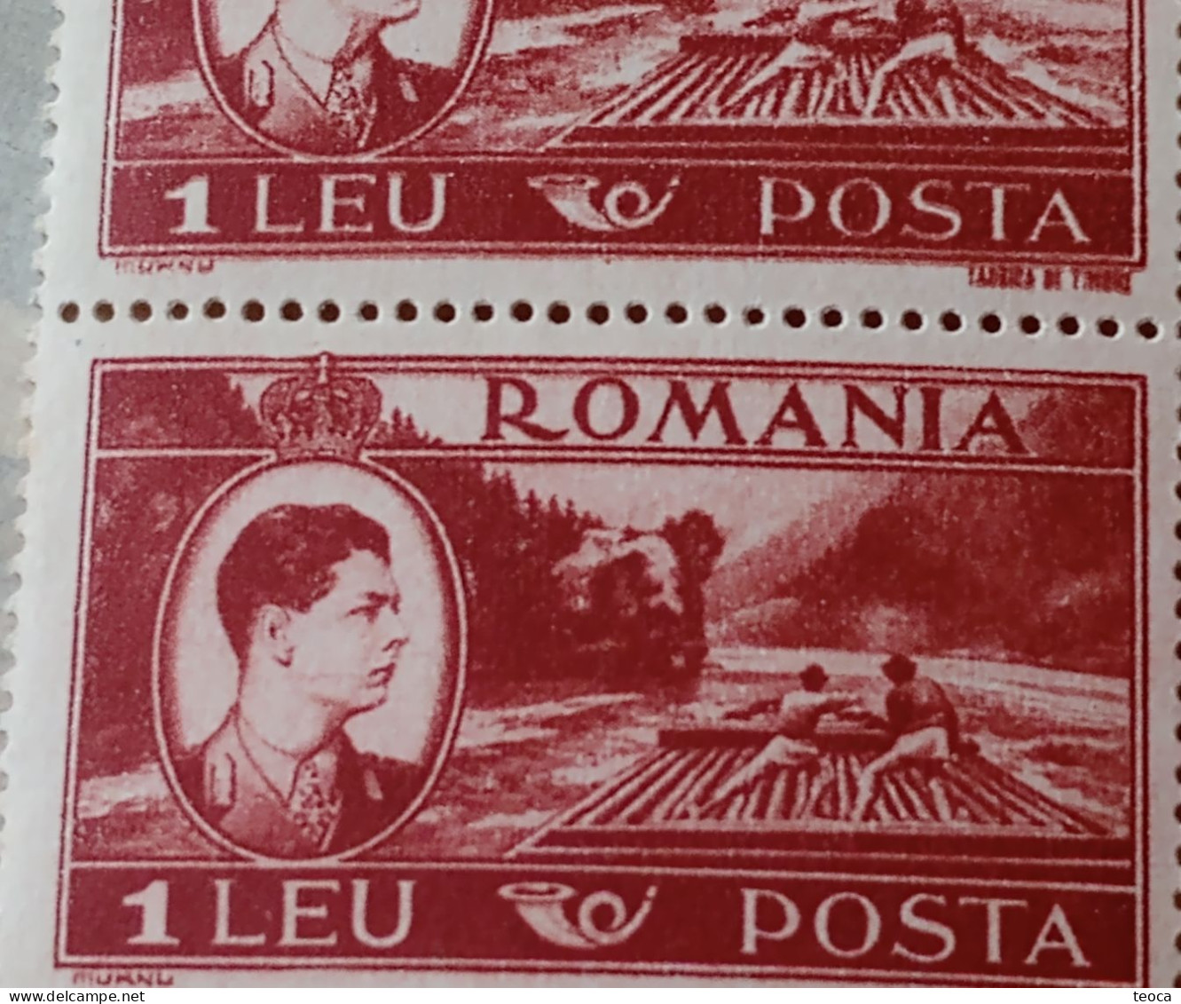 Stamps Errors Romania 1947 Mi 1067,king Michael,printed With Multiple Errors, Pair Unused - Variedades Y Curiosidades