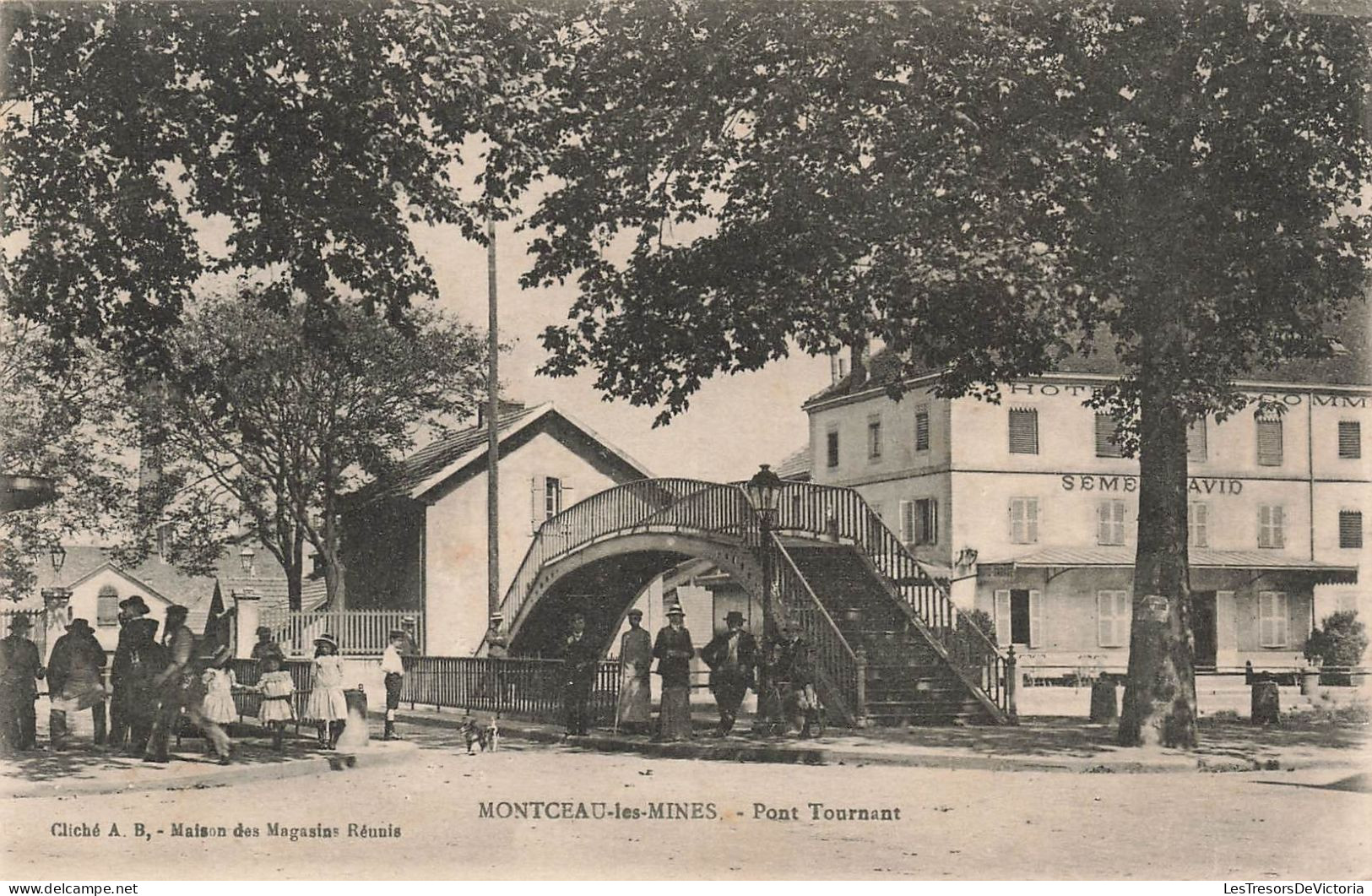 FRANCE - Montceau Les Mines - Le Pont Tournant - Animé - Carte Postale Ancienne - Montceau Les Mines